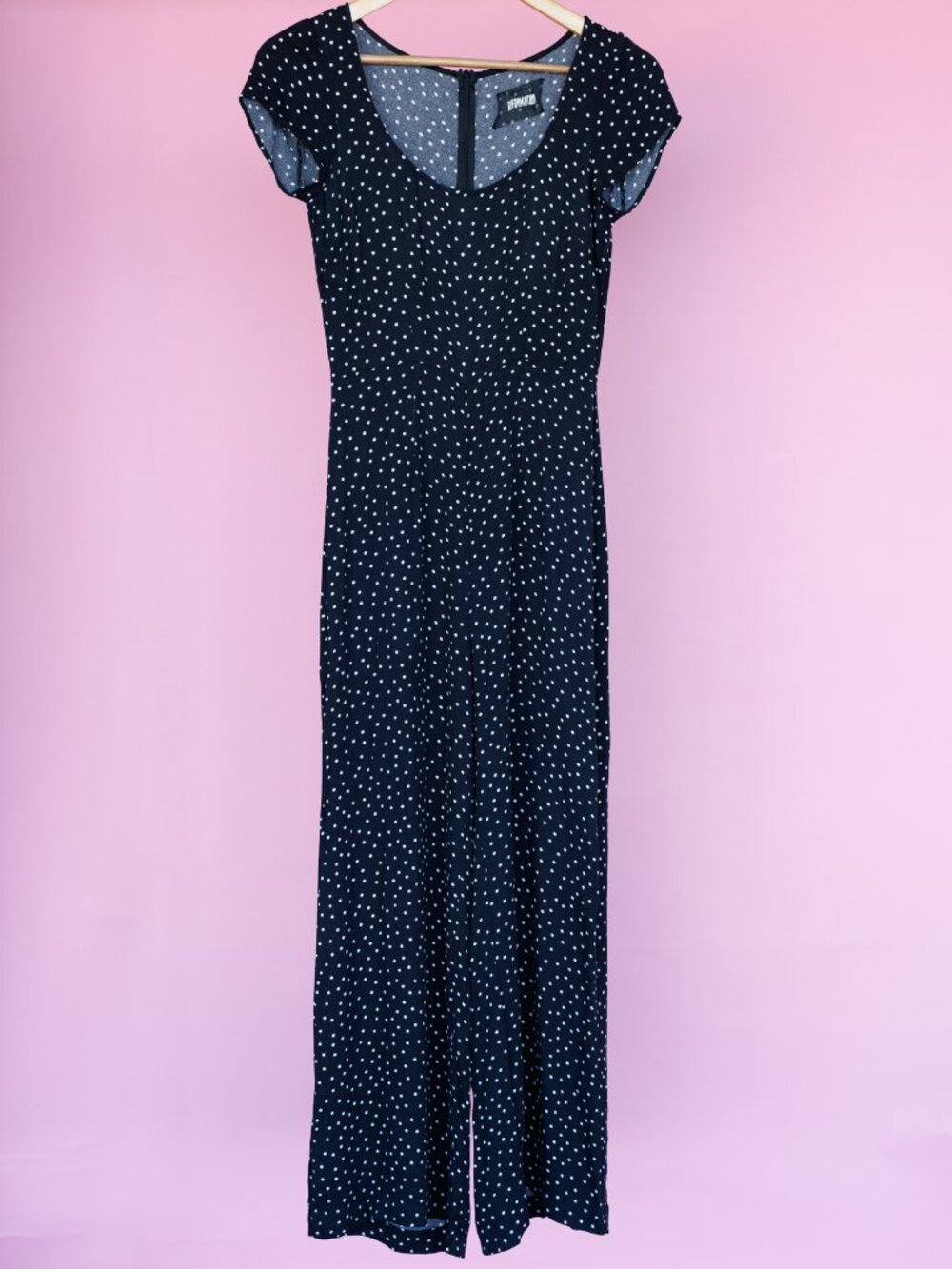 Reformation Black White Polka Dot Jumpsuit